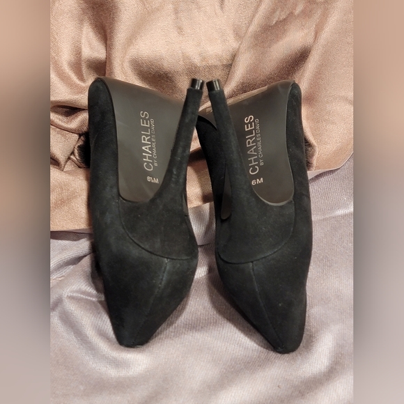 MISMATCHED SIZES***Womens High Heel Pump by Charles David Fur pompom Shoe - Picture 6 of 11